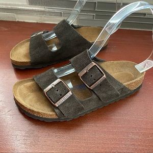 Birkenstock womens 2 strap adjustable leather sandals size 6